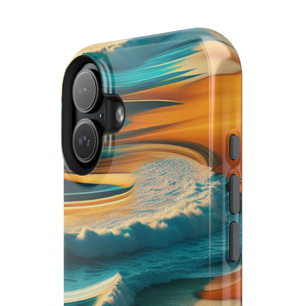 Impact Resistant Phone Case, Surf Wave Beach Lovers, Ocean Waves Design