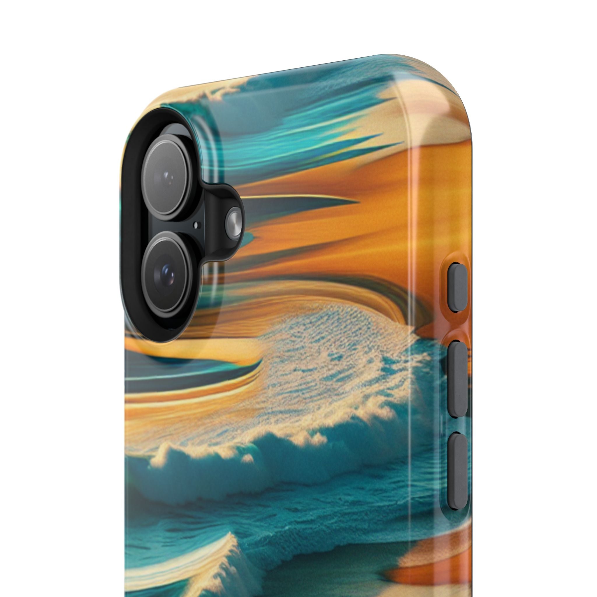 Impact Resistant Phone Case, Surf Wave Beach Lovers, Ocean Waves Design