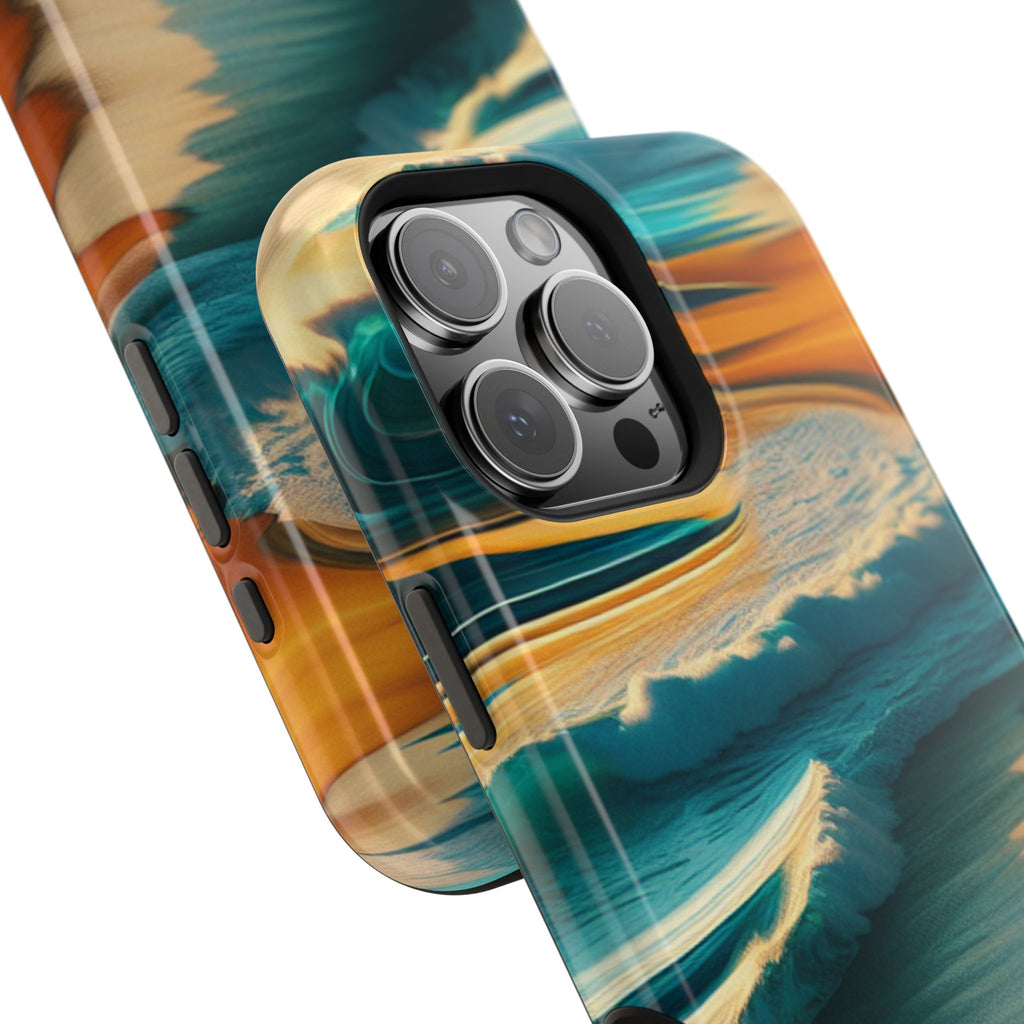 Impact Resistant Phone Case, Surf Wave Beach Lovers, Ocean Waves Design
