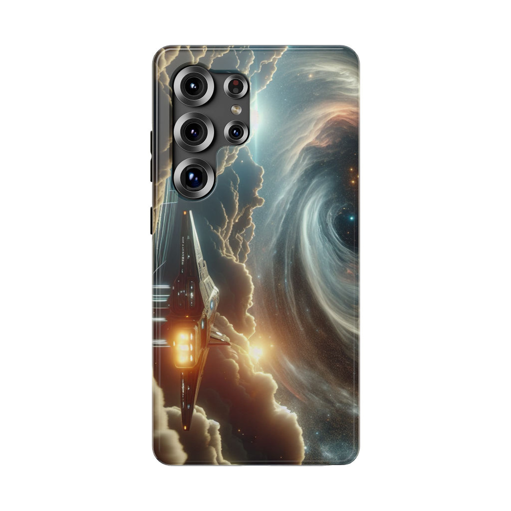 Spacecraft Vortex Phone Case — Impact-Resistant Sci‑Fi iPhone Cover