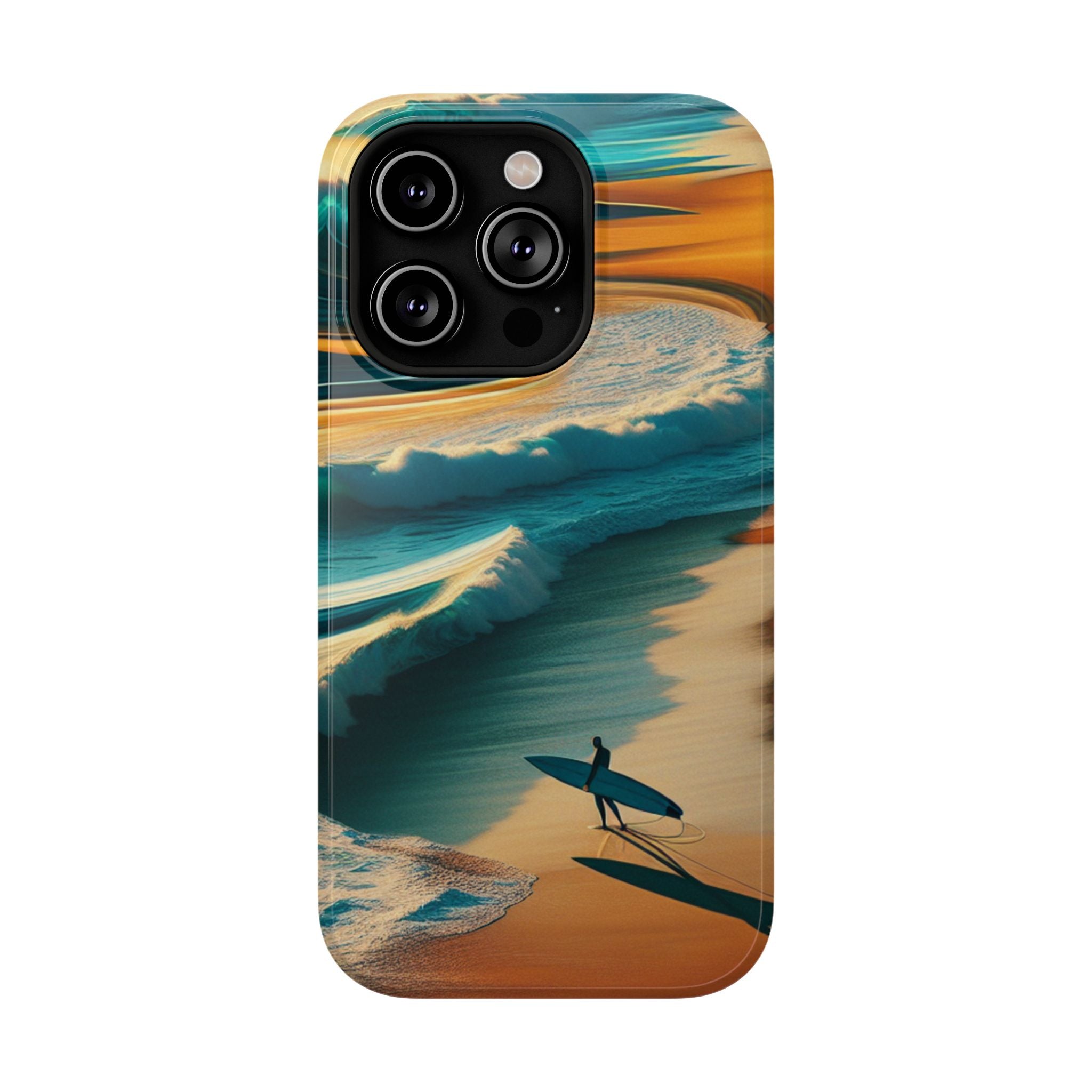 Impact Resistant Phone Case, Surf Wave Beach Lovers, Ocean Waves Design