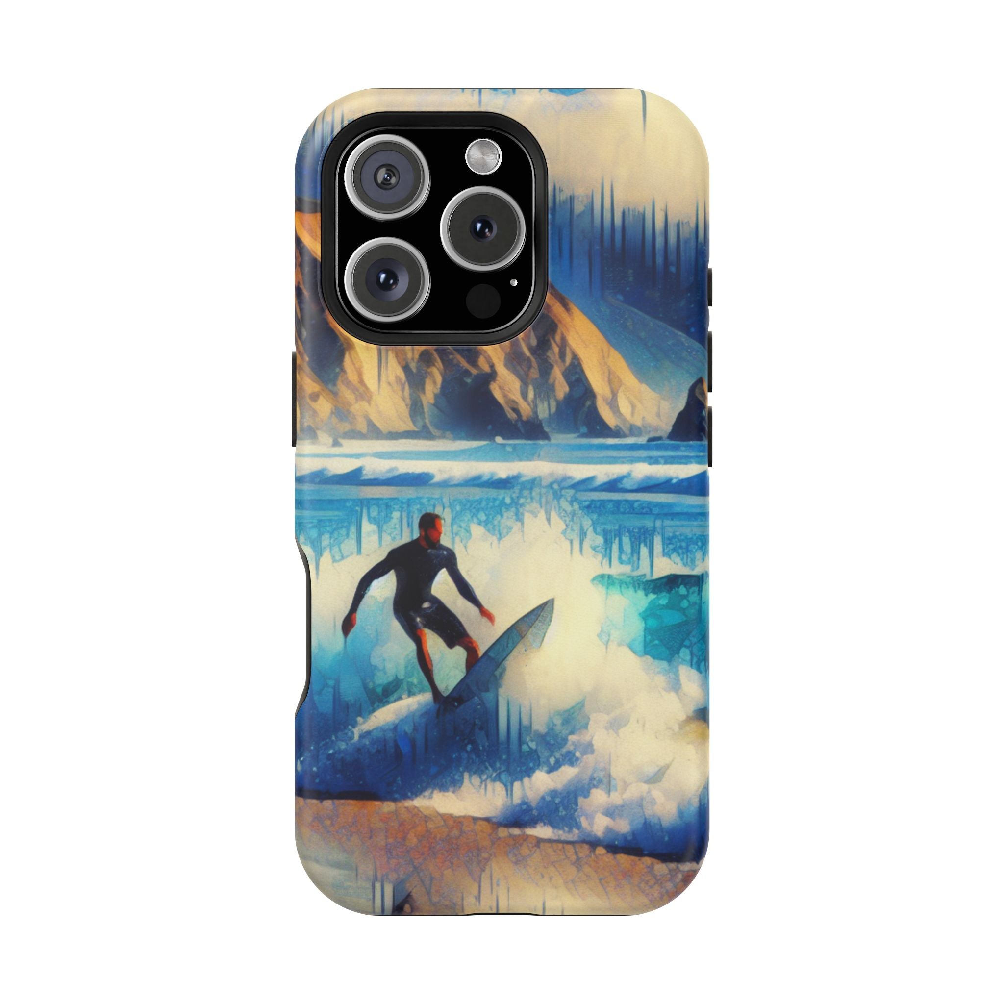 Impact Resistant  Phone Case, Ocean Waves, Summer Memories Protective Case