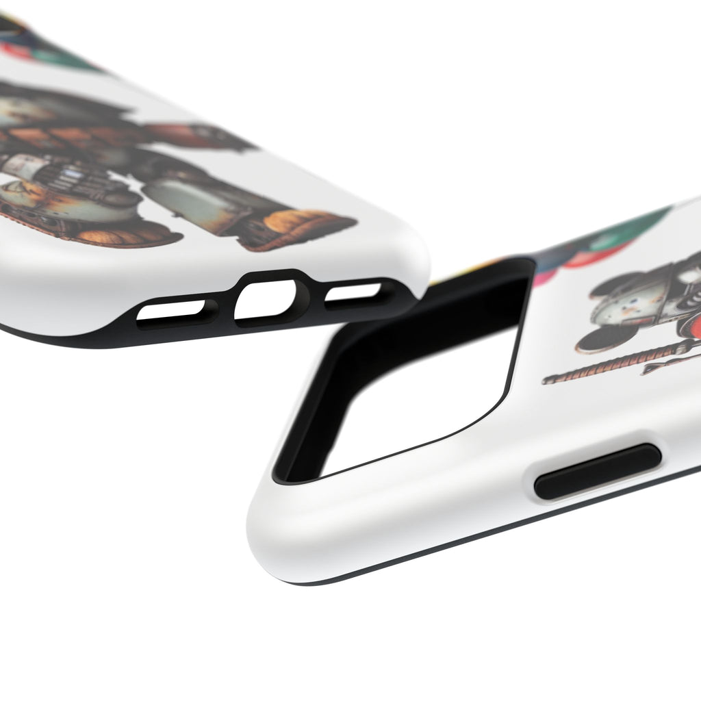 Armored Bear with Balloons Impact-Resistant Galaxy Cute Phone Cases