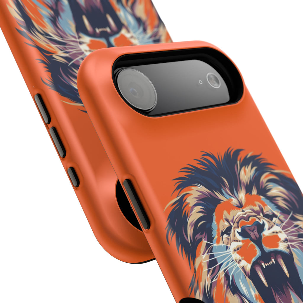 Roaring Lion Impact Phone Case — Shockproof Orange Protective Cover