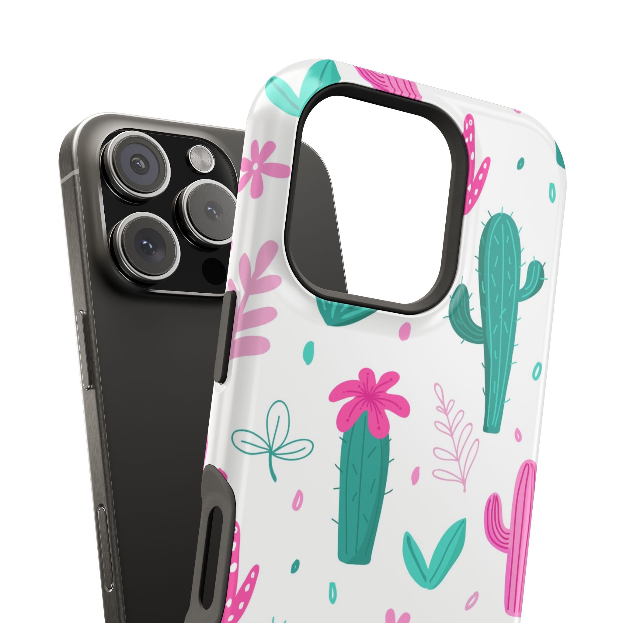 Cactus Pattern Impact Resistant Phone Case