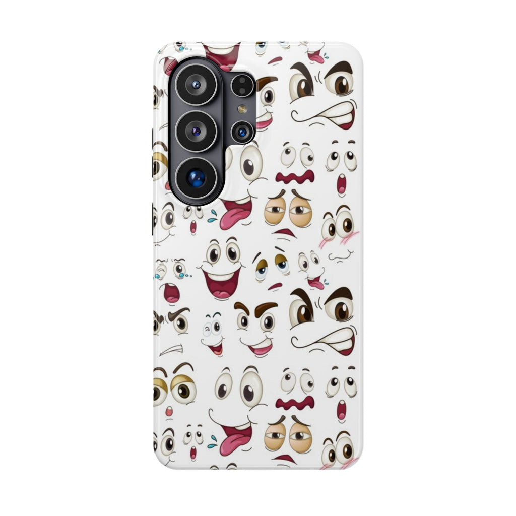 Ghost Emoji Cartoon Cute Phone Case for Galaxy or iPhone