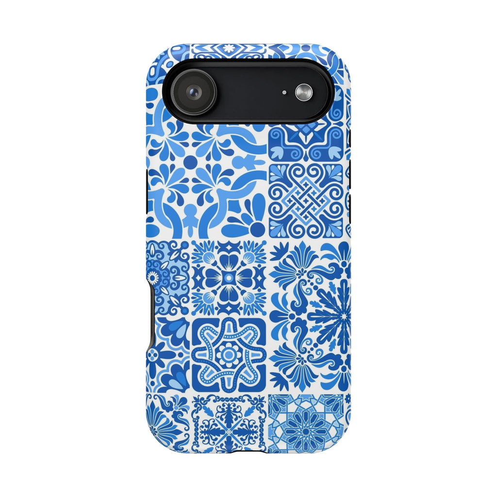 Blue Mediterranean Tile Impact-Resistant Phone Case