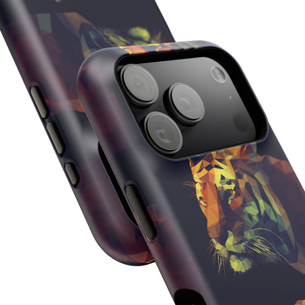 Colorful Tiger Phone Case, Impact-Resistant