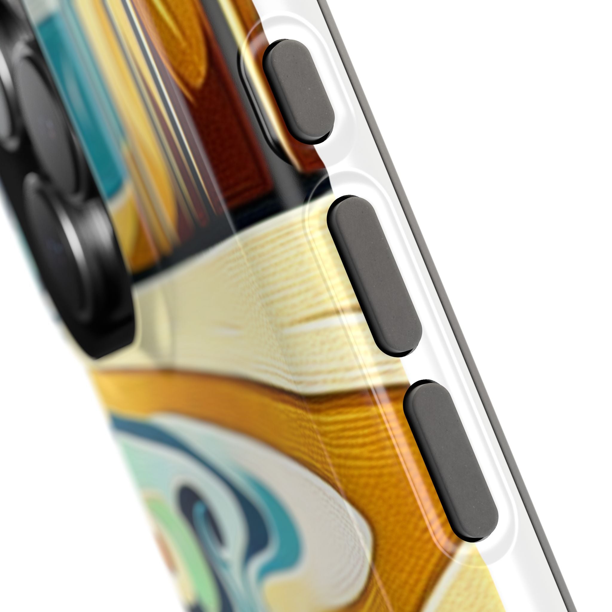 Impact Resistant Phone Case Surfing Colorful Beach Art Case, Summer Vibes