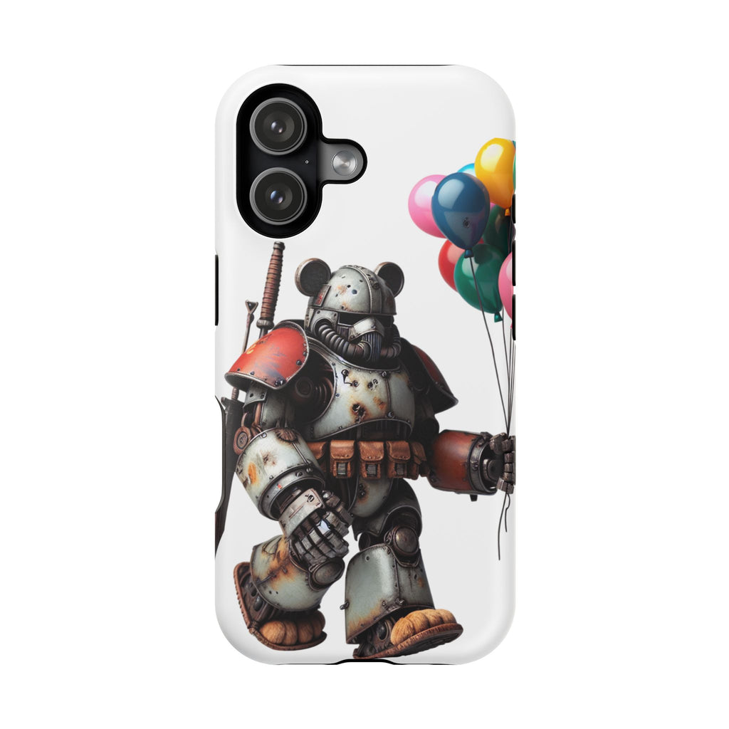 Armored Bear with Balloons Impact-Resistant Galaxy Cute Phone Cases