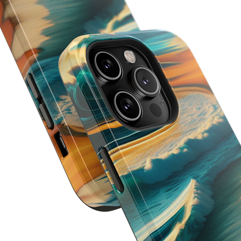 Impact Resistant Phone Case, Surf Wave Beach Lovers, Ocean Waves Design