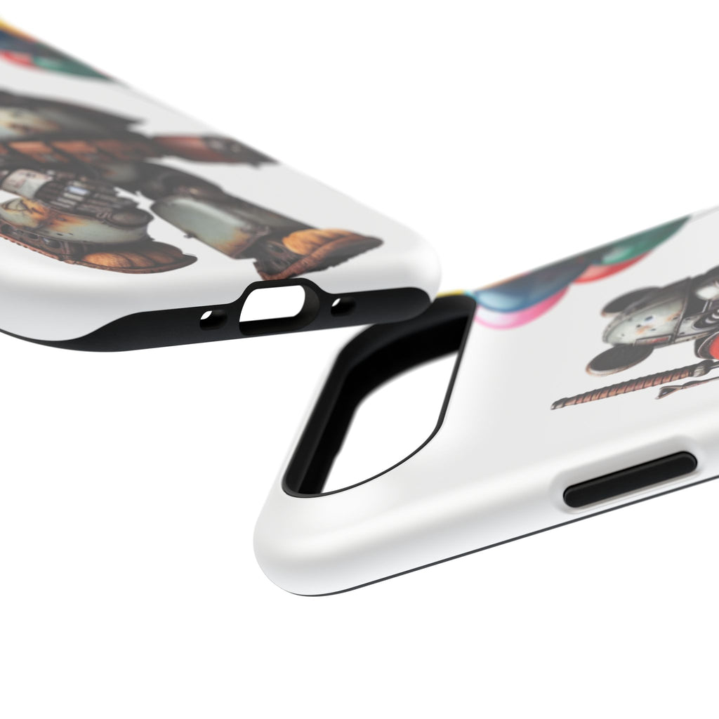 Armored Bear with Balloons Impact-Resistant Galaxy Cute Phone Cases