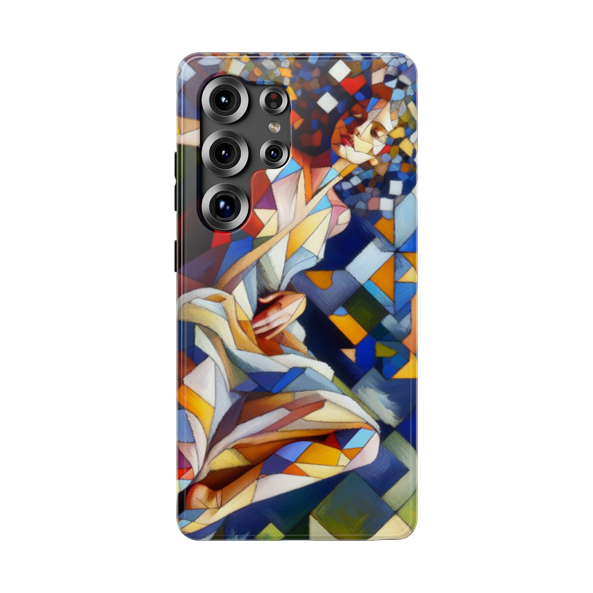 Impact Resistant Phone Case - Beautiful Woman Abstract Design Samsung