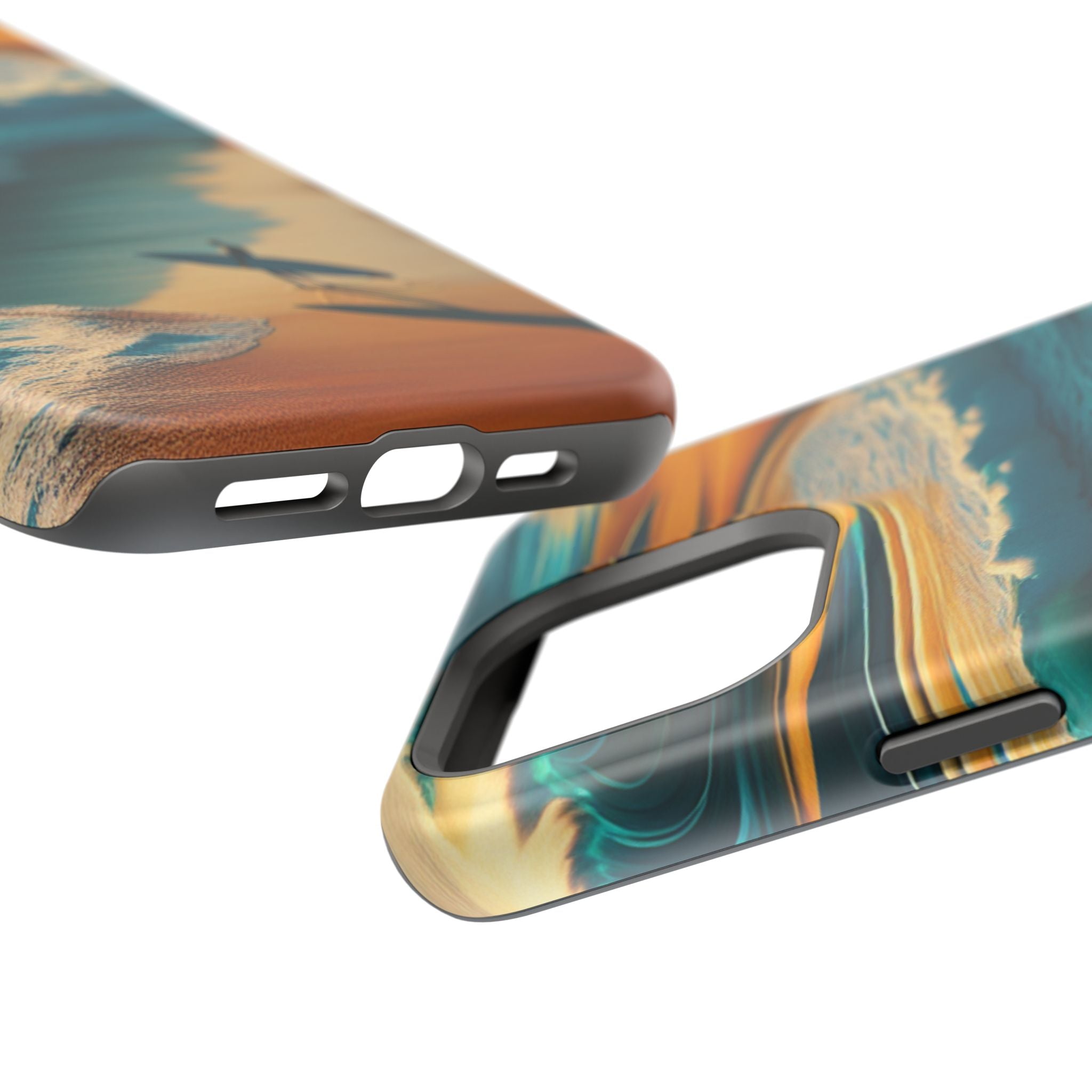 Impact Resistant Phone Case, Surf Wave Beach Lovers, Ocean Waves Design