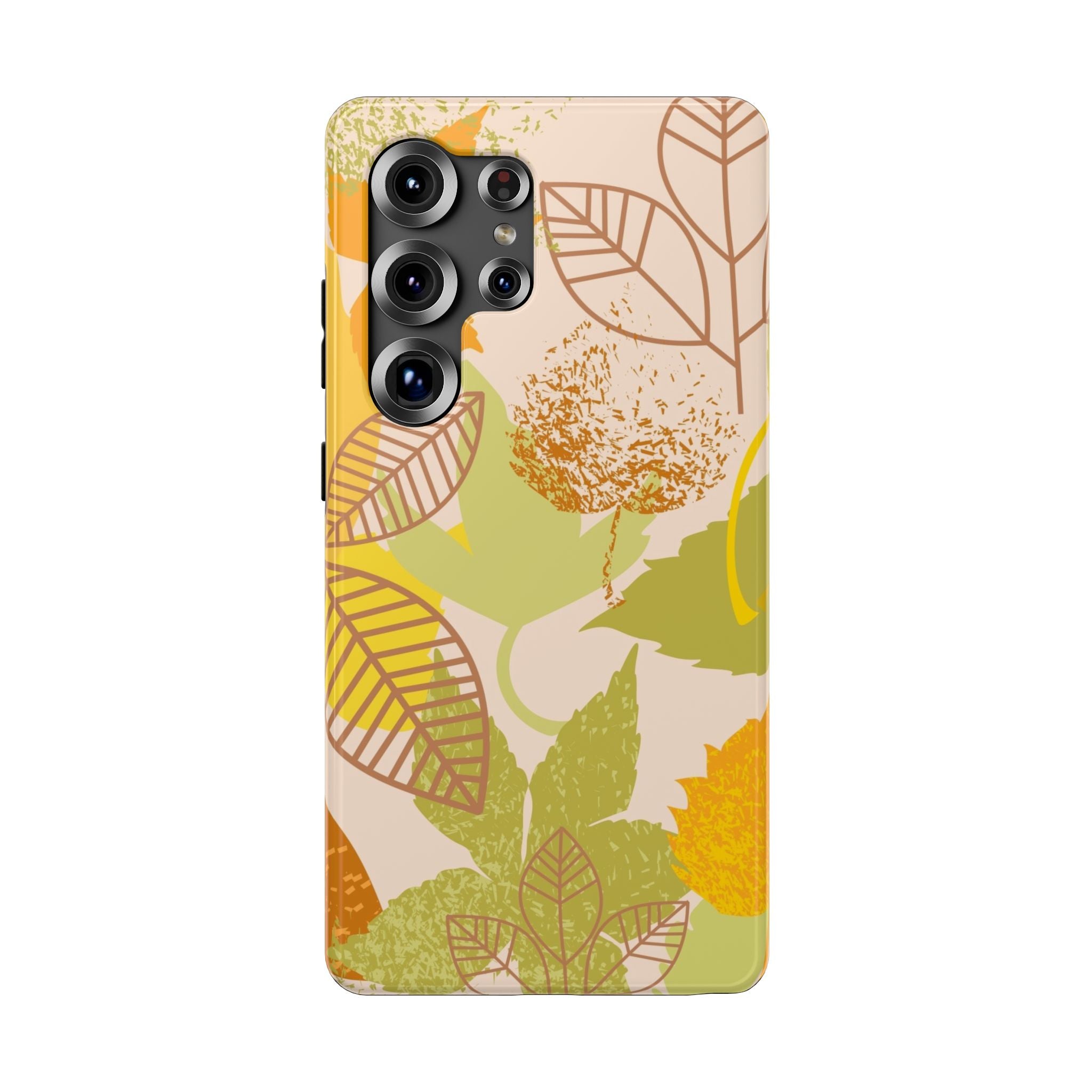 Chic Leaf Print Phone Case
