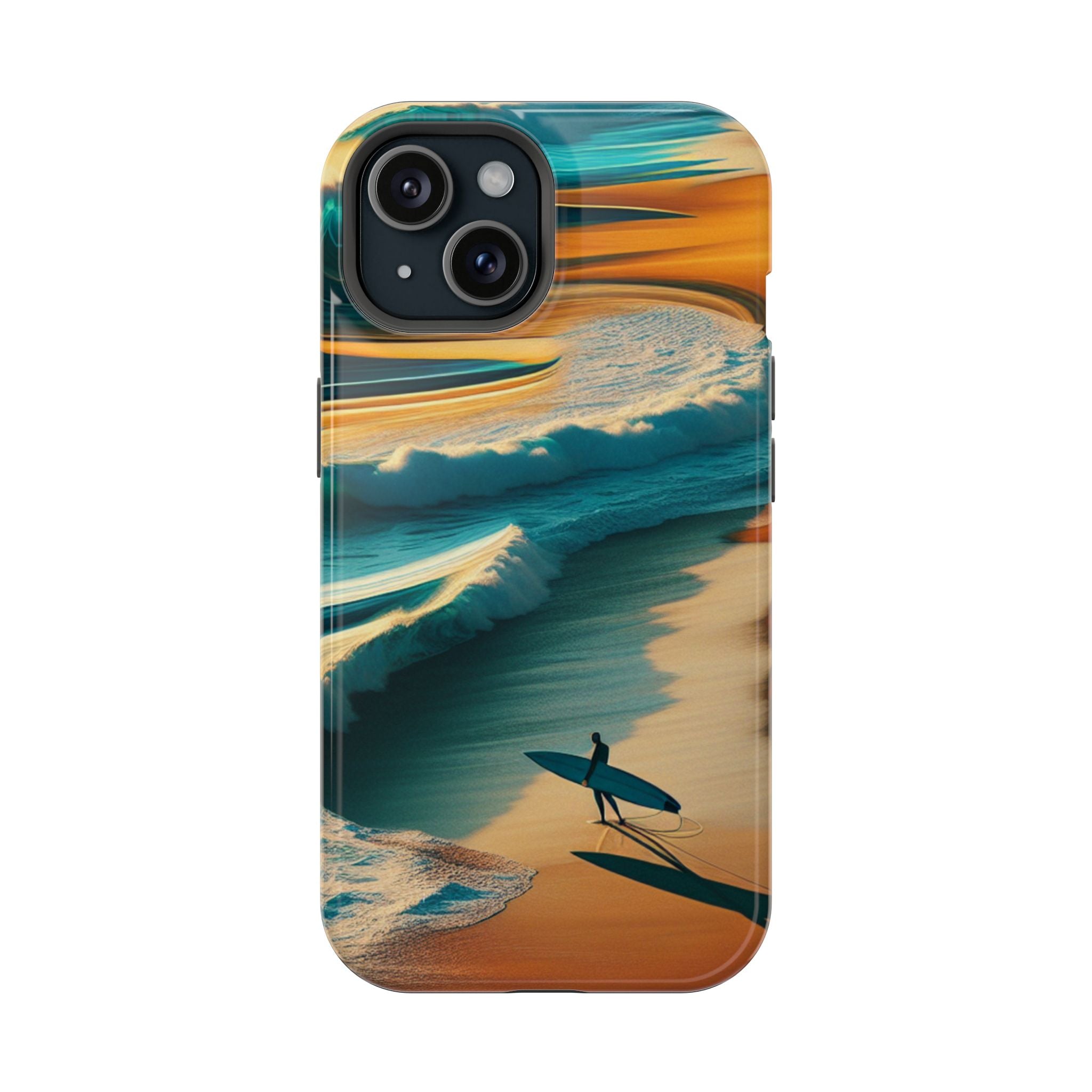 Impact Resistant Phone Case, Surf Wave Beach Lovers, Ocean Waves Design