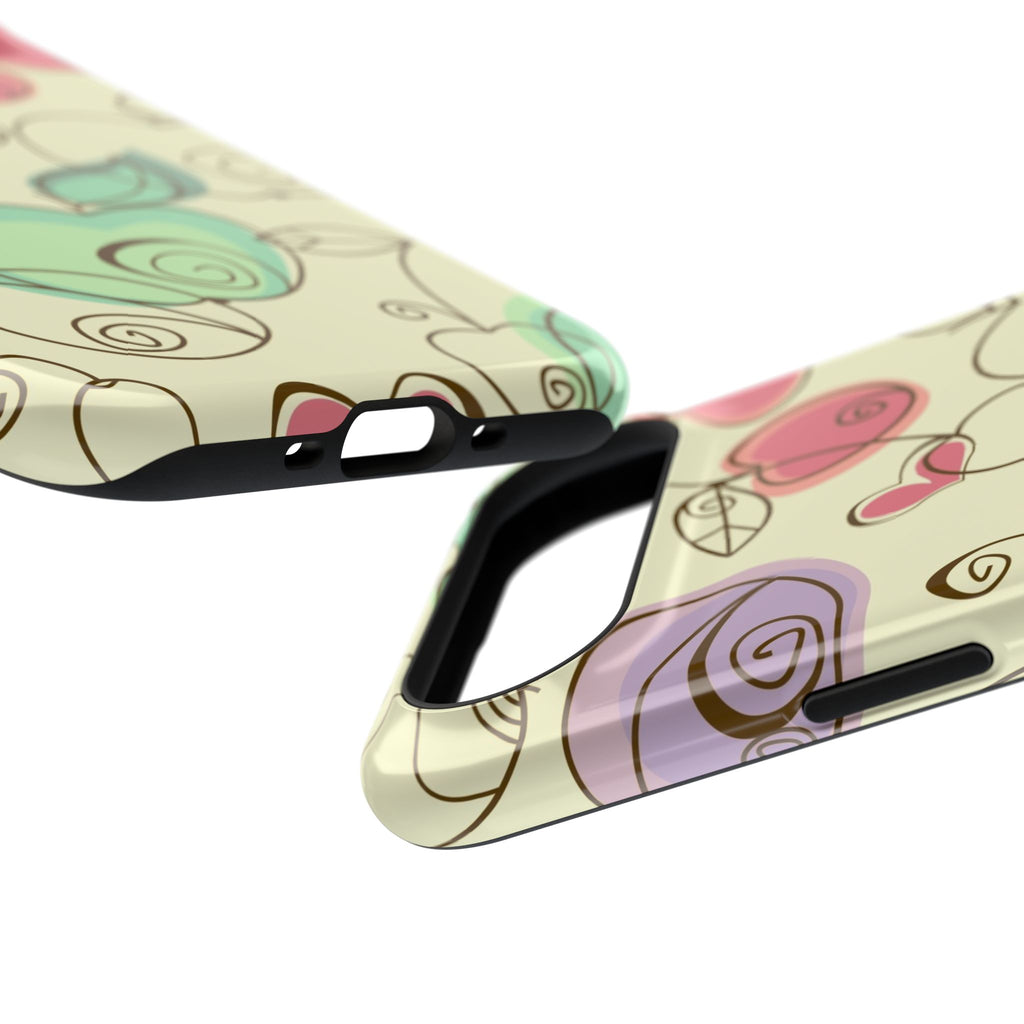 Colorful Floral Phone Case, Impact-Resistant