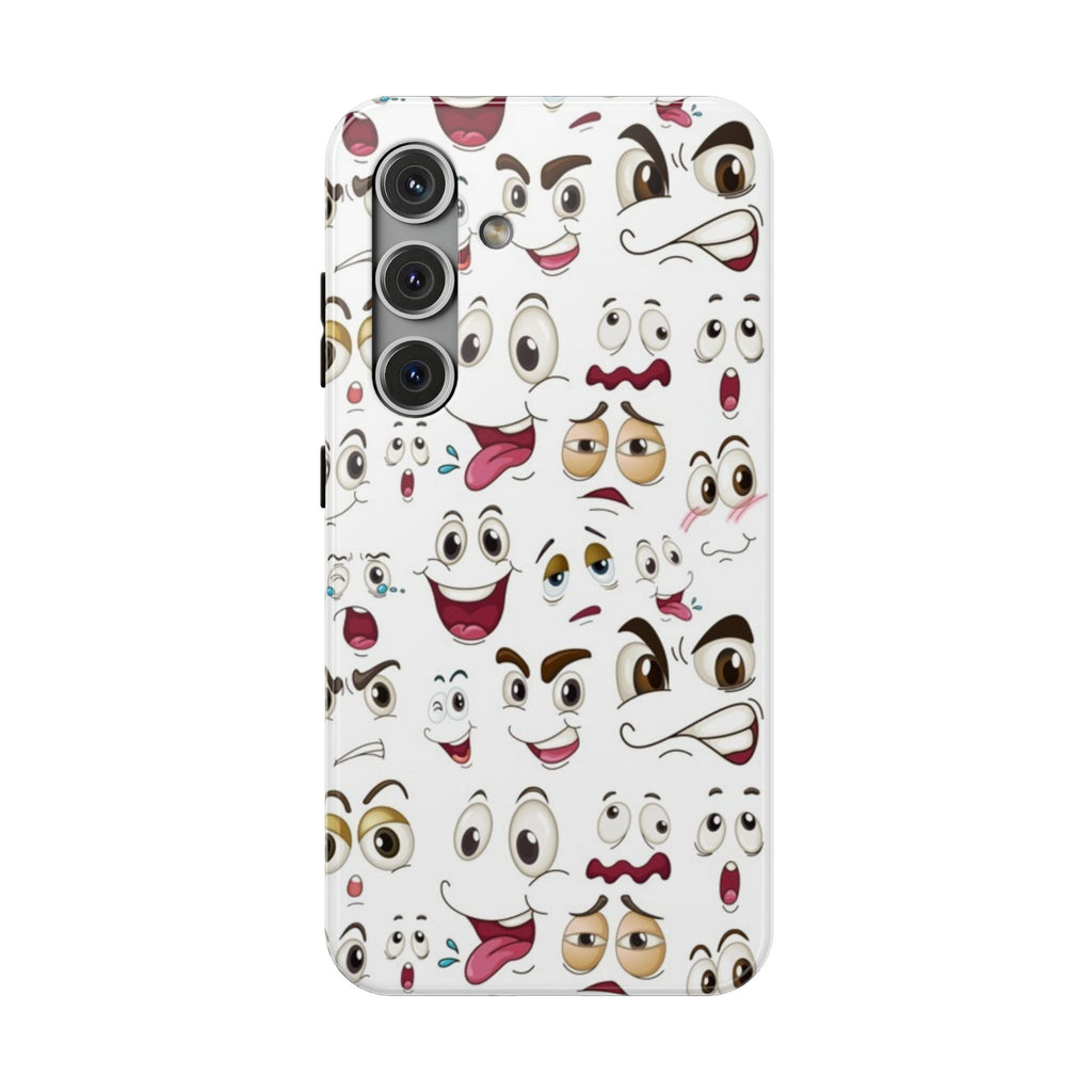 Ghost Emoji Cartoon Cute Phone Case for Galaxy or iPhone