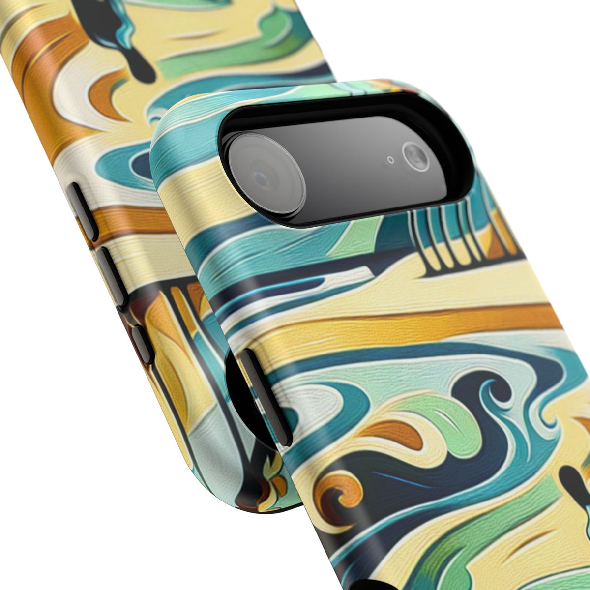 Surfboard Wave Art Phone Case — Impact-Resistant Beach Vibes iPhone Case