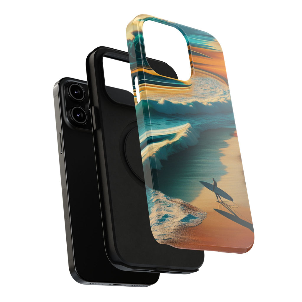 Impact Resistant Phone Case, Surf Wave Beach Lovers, Ocean Waves Design