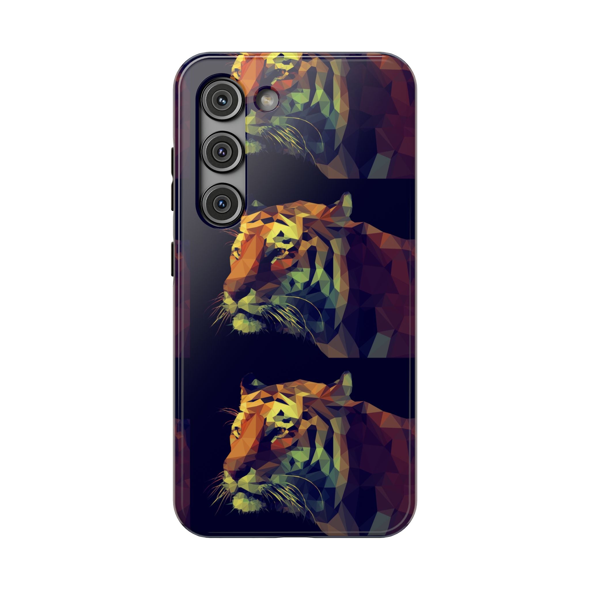Colorful Tiger Phone Case, Impact-Resistant