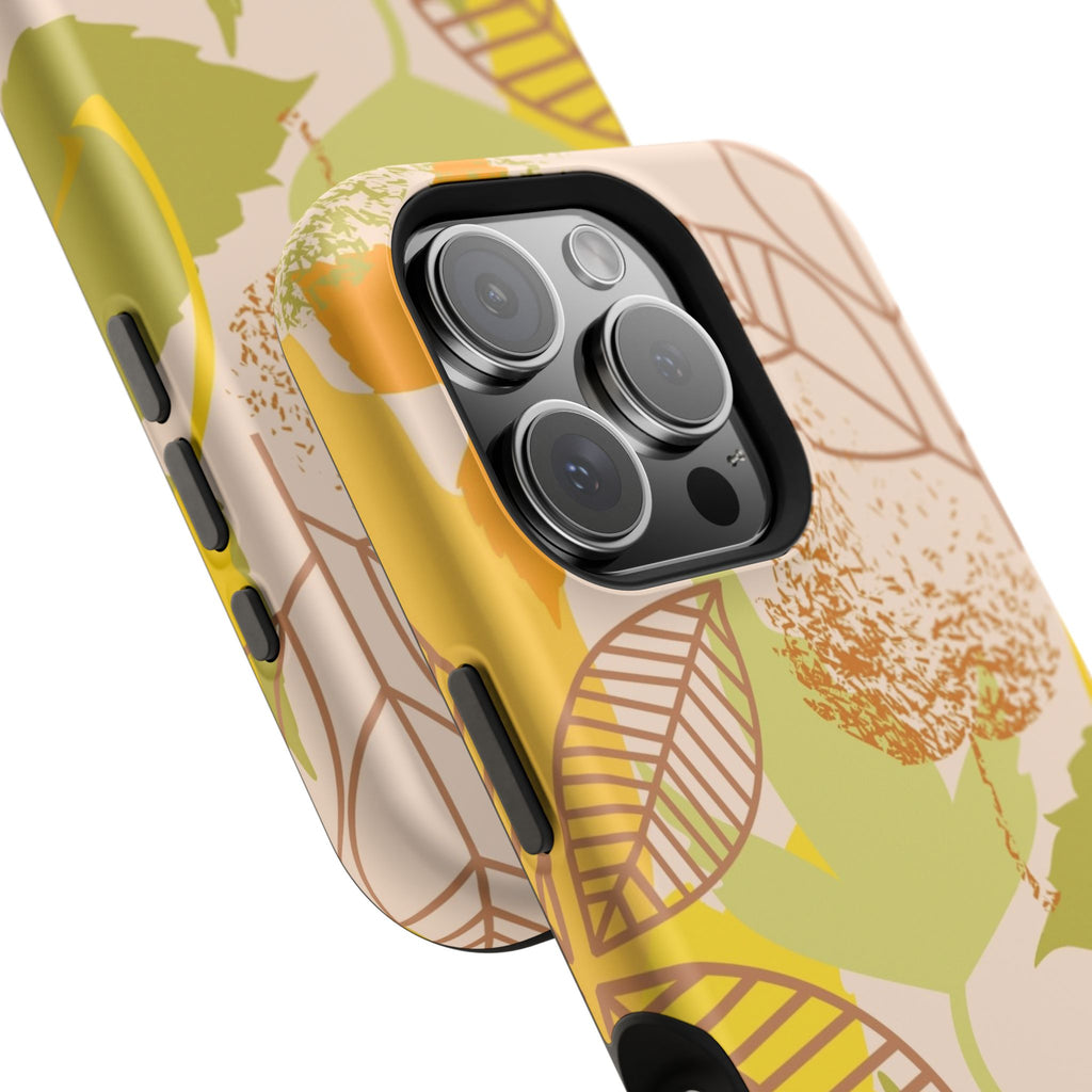 Chic Leaf Print Phone Case