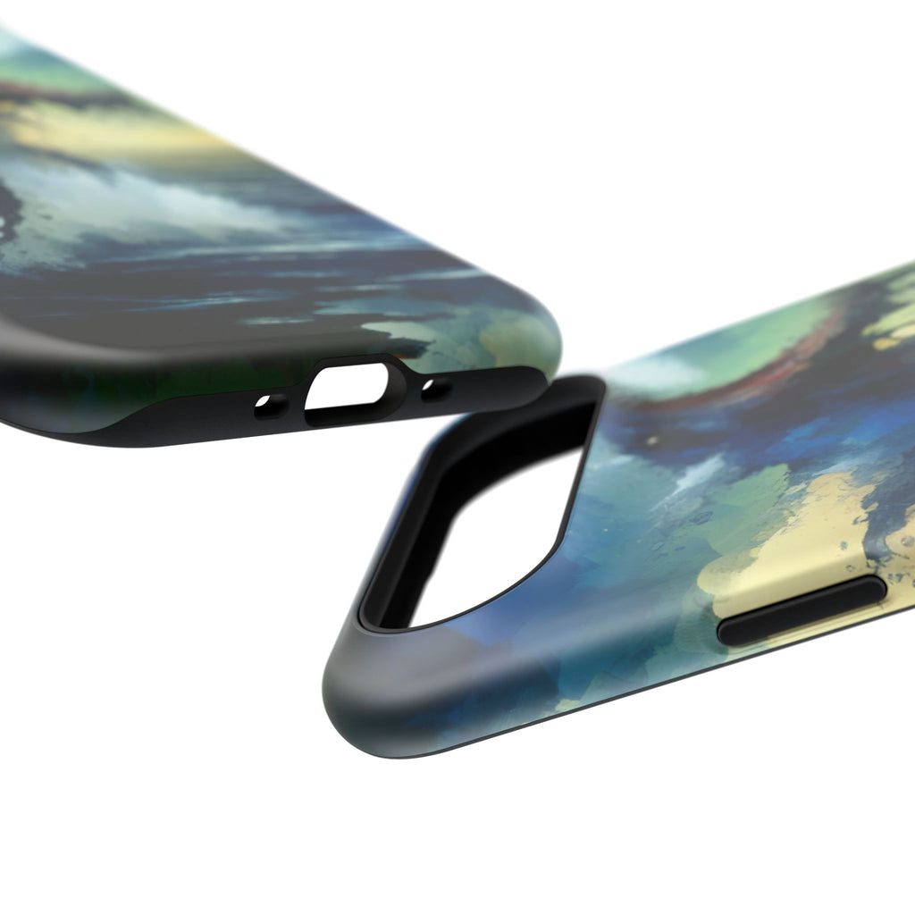 Shark Wave Impact-Resistant Phone Case — Ocean Monster Art Protective Cover