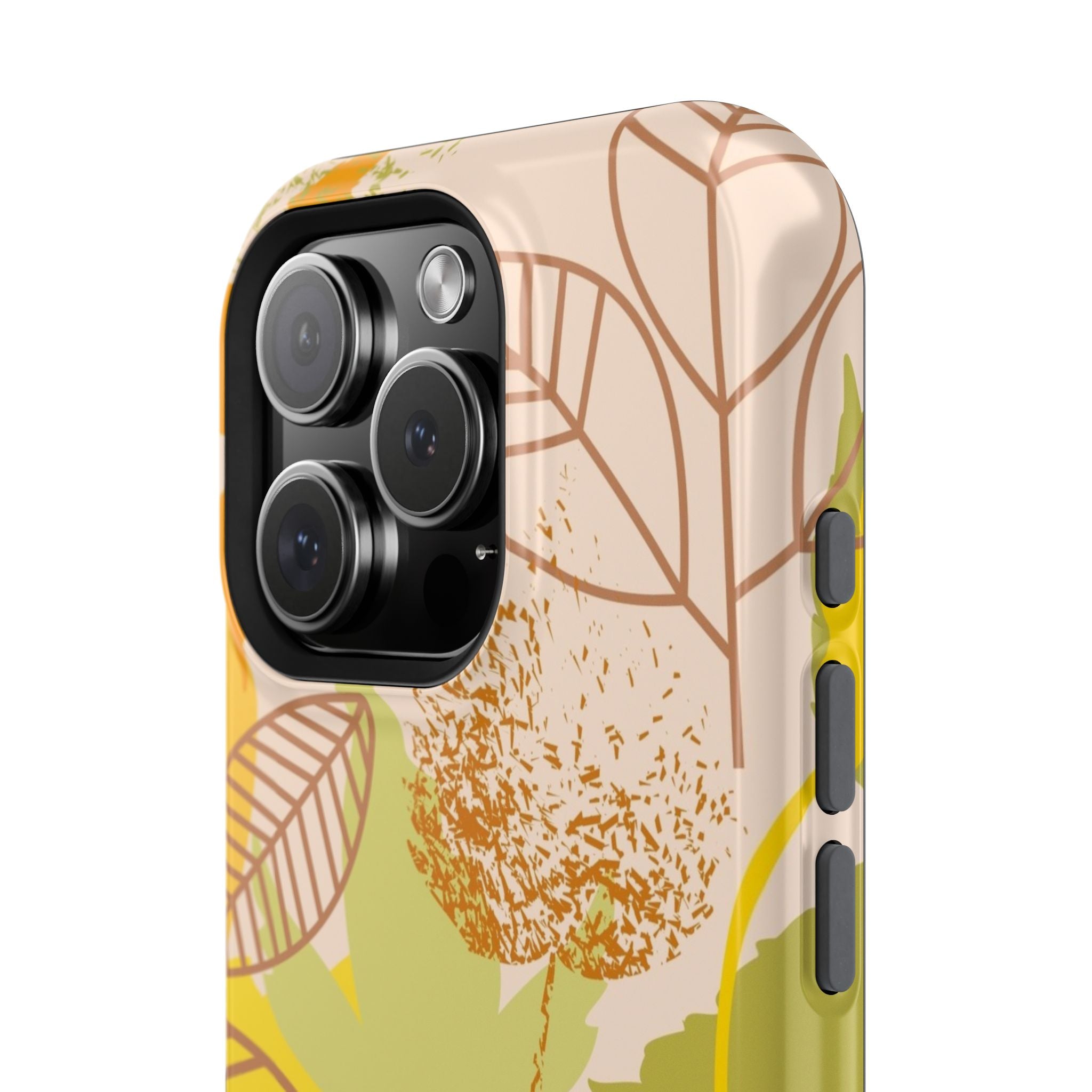 Chic Leaf Print Phone Case