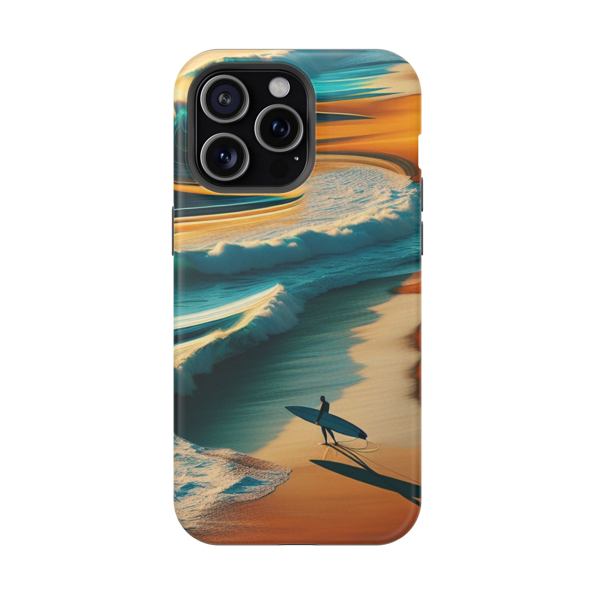 Impact Resistant Phone Case, Surf Wave Beach Lovers, Ocean Waves Design