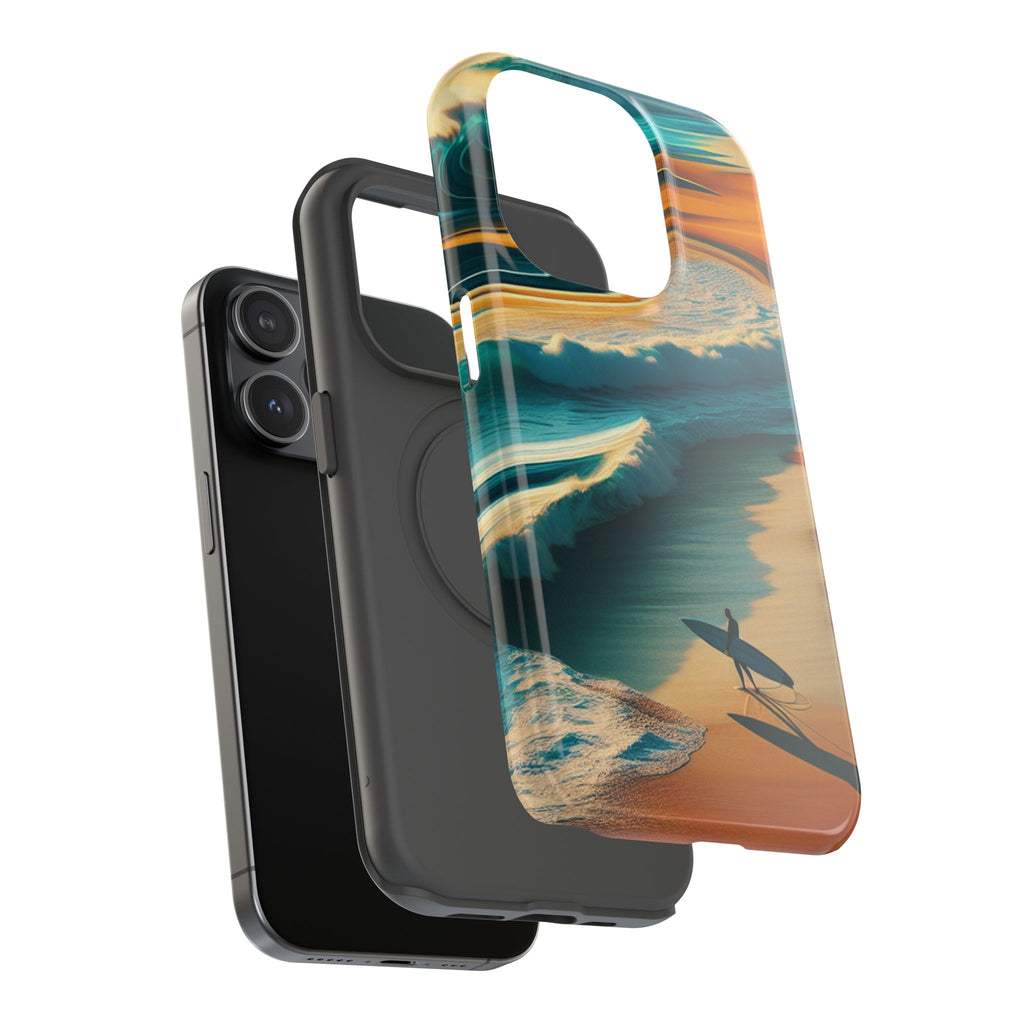 Impact Resistant Phone Case, Surf Wave Beach Lovers, Ocean Waves Design