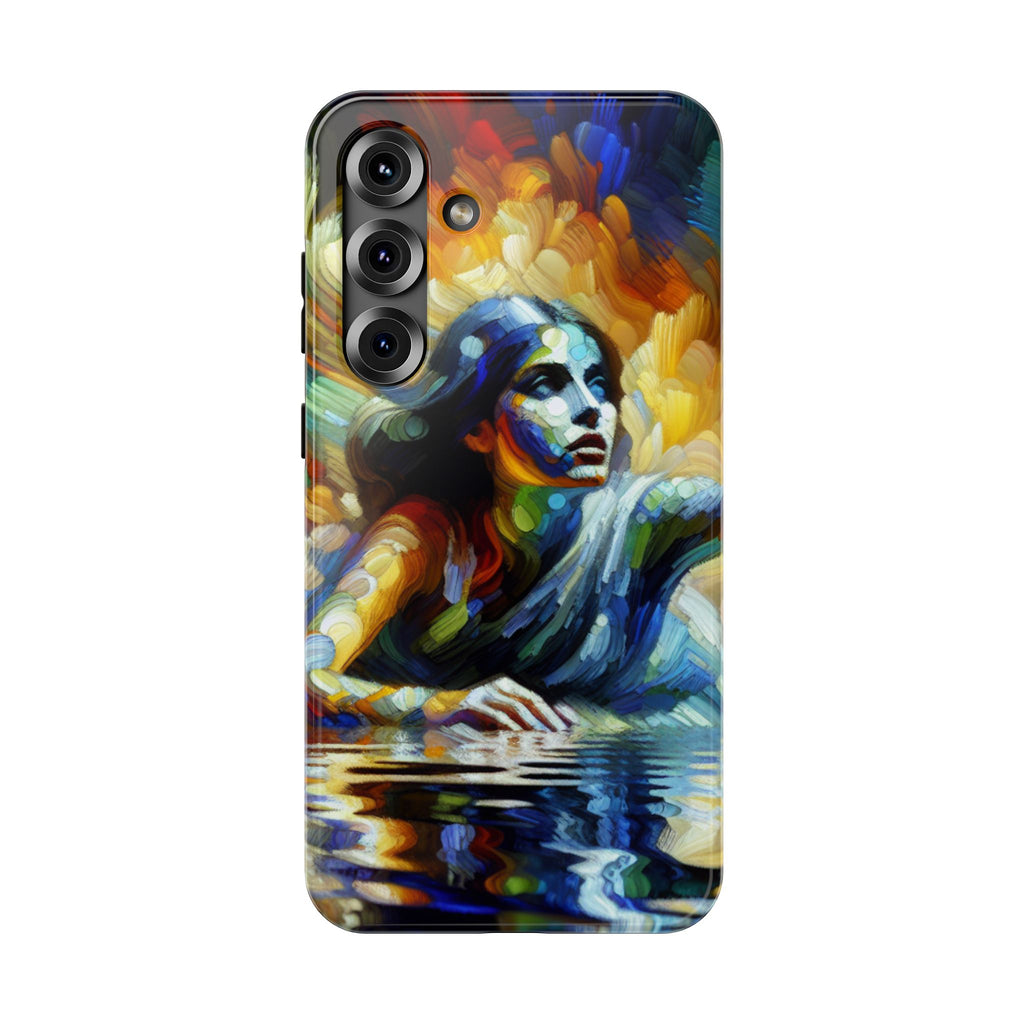 Impact-Resistant Phone Case — Colorful Surreal Mermaid Art