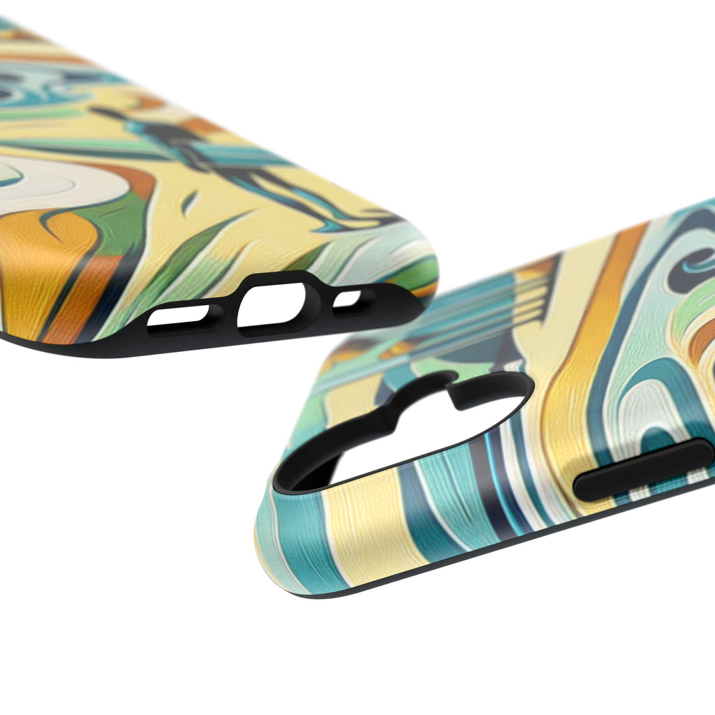 Surfboard Wave Art Phone Case — Impact-Resistant Beach Vibes iPhone Case