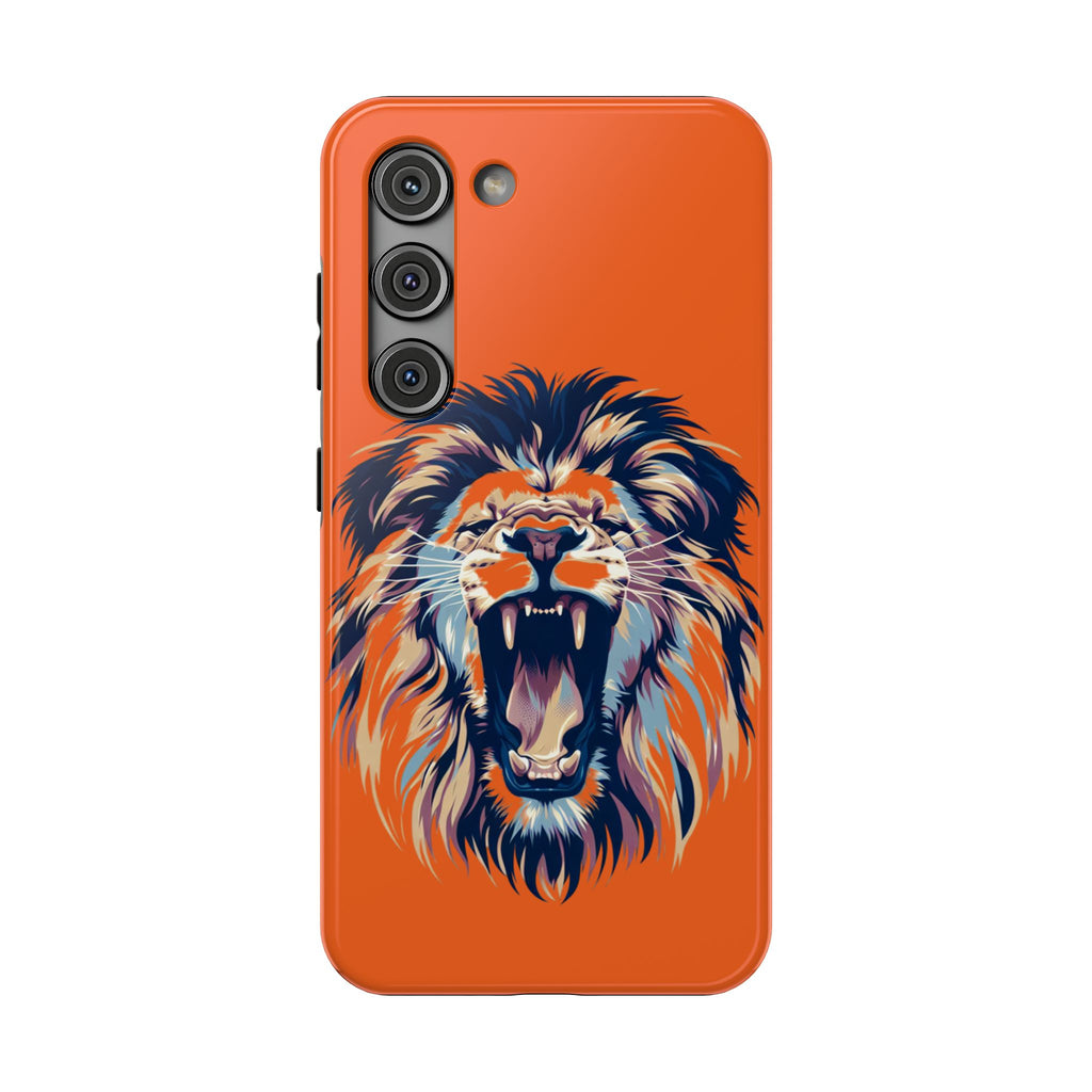 Roaring Lion Impact Phone Case — Shockproof Orange Protective Cover