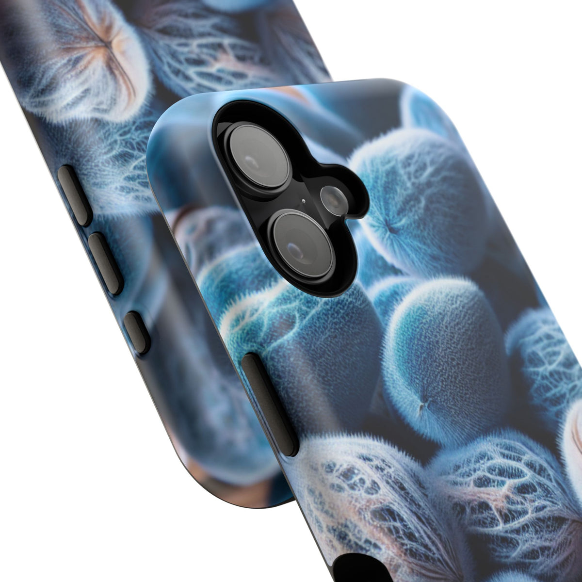 Phone Case — Blue Fuzzy Pods Impact-Resistant Protective Case