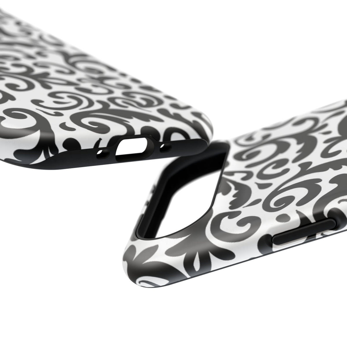 Floral Scroll Impact-Resistant Phone Case