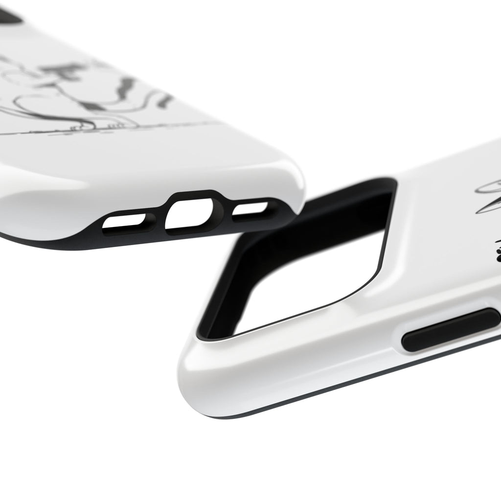Cat Shooting 'Pew Pew' Phone Case — Impact-Resistant iPhone Cover