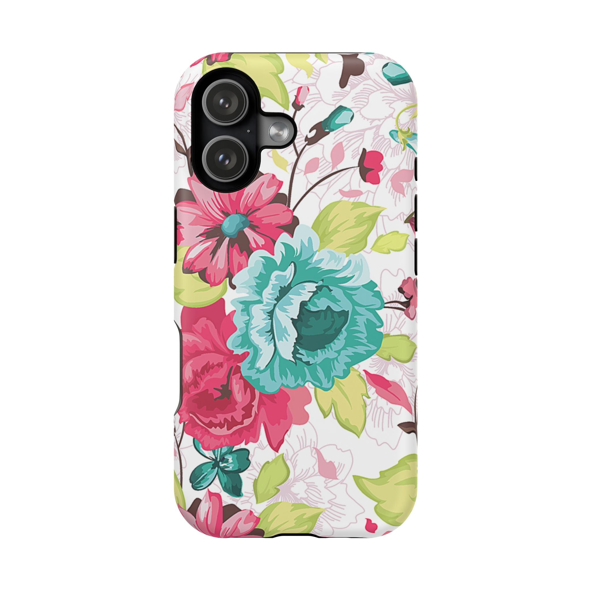 Floral Design Impact-Resistant Case