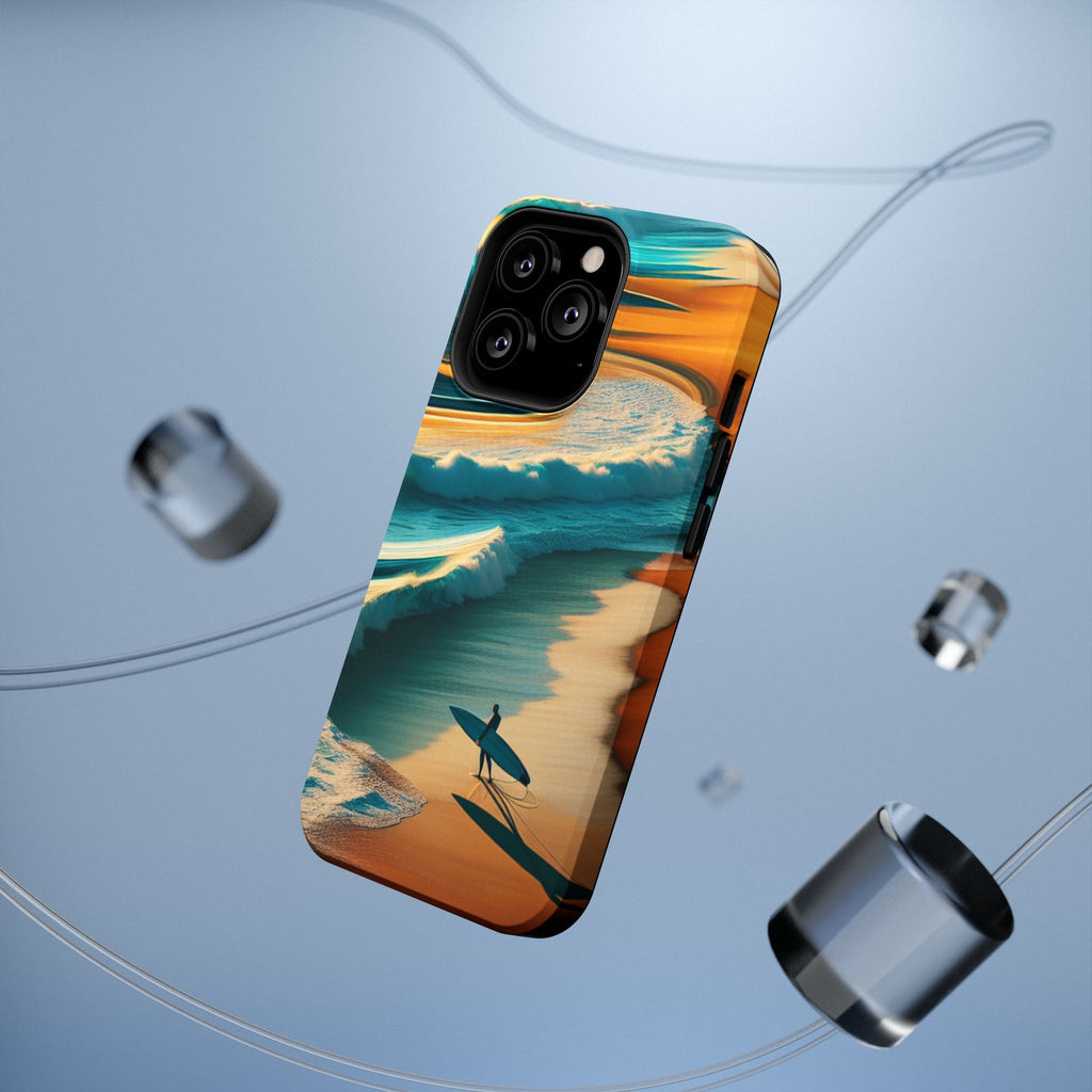 Impact Resistant Phone Case, Surf Wave Beach Lovers, Ocean Waves Design