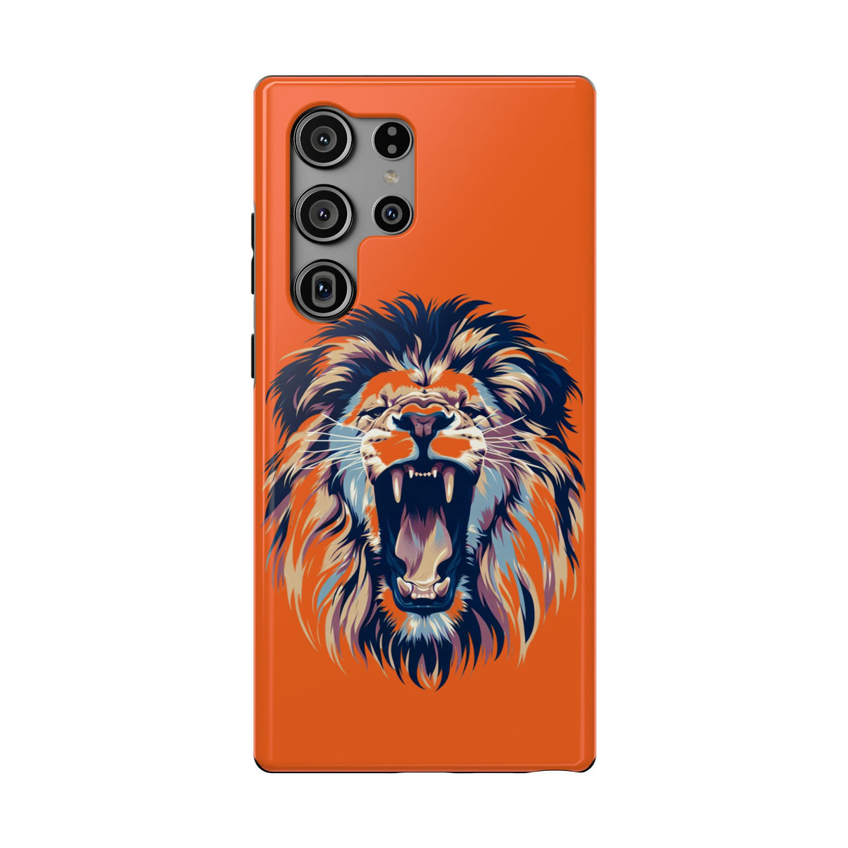Roaring Lion Impact Phone Case — Shockproof Orange Protective Cover