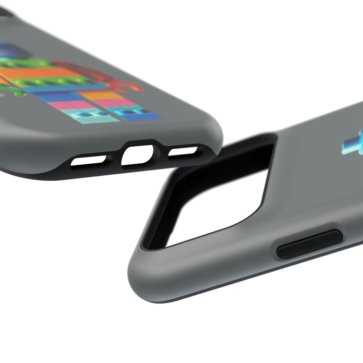 Rainbow Brick Minifigure Impact-Resistant Phone Case