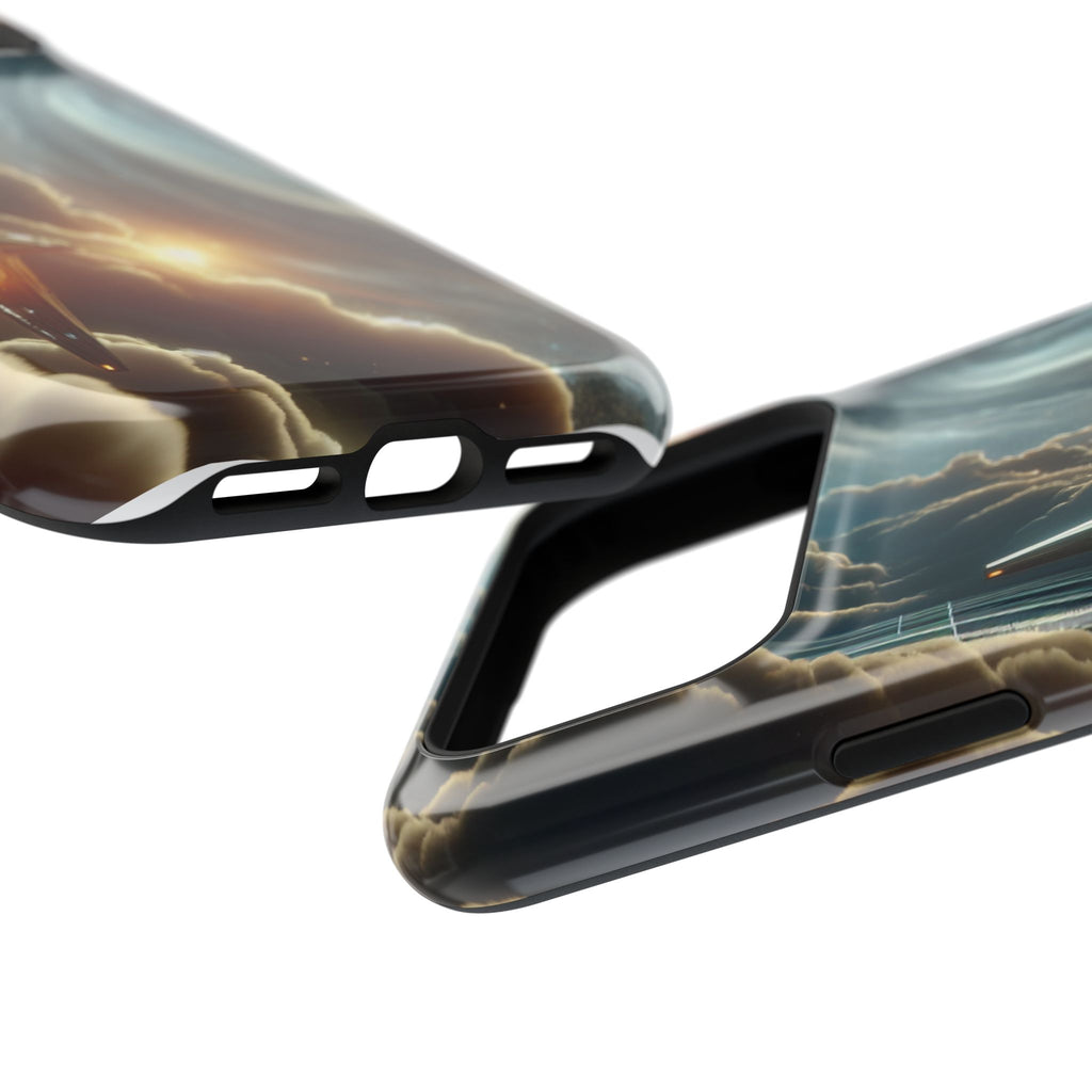 Spacecraft Vortex Phone Case — Impact-Resistant Sci‑Fi iPhone Cover