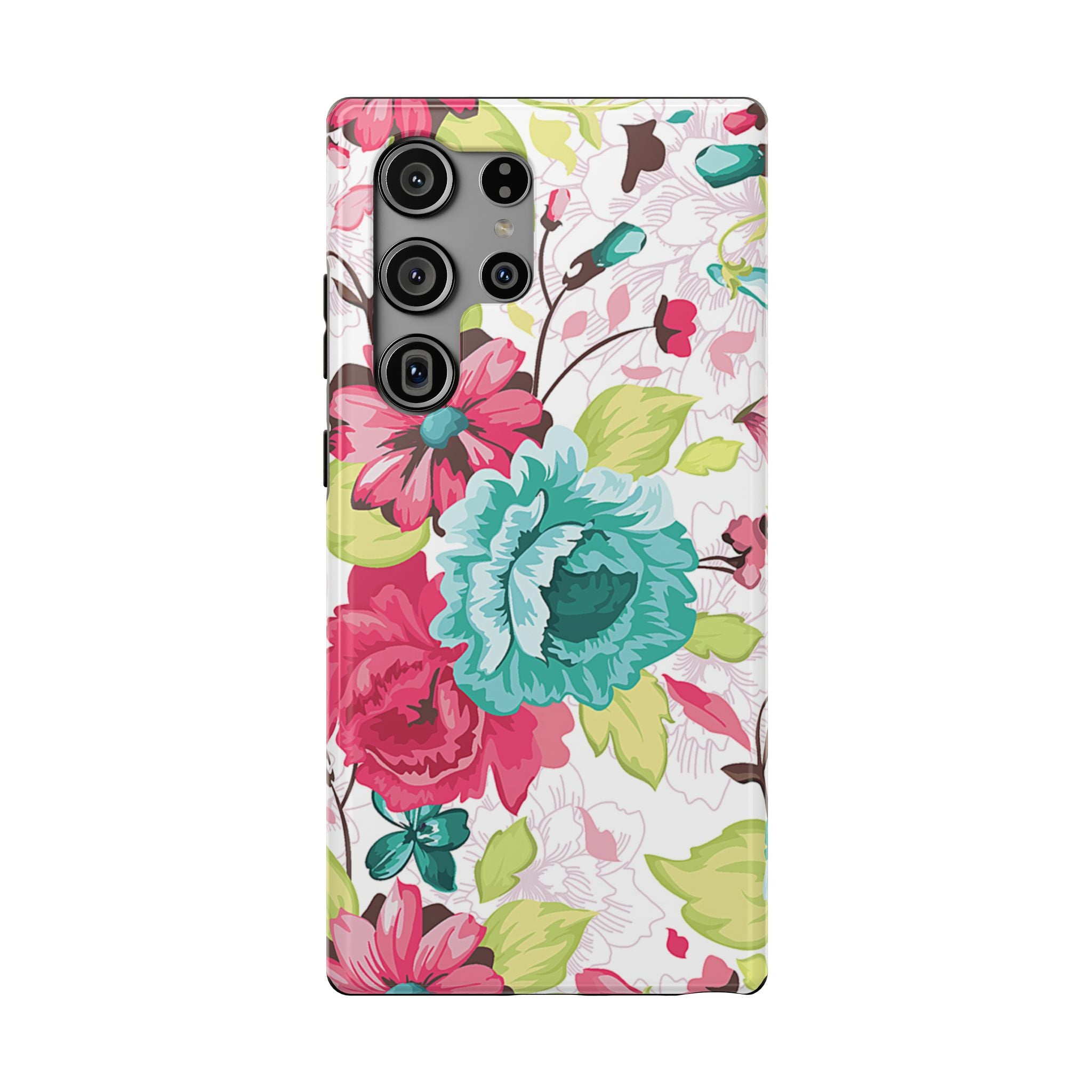 Floral Design Impact-Resistant Case