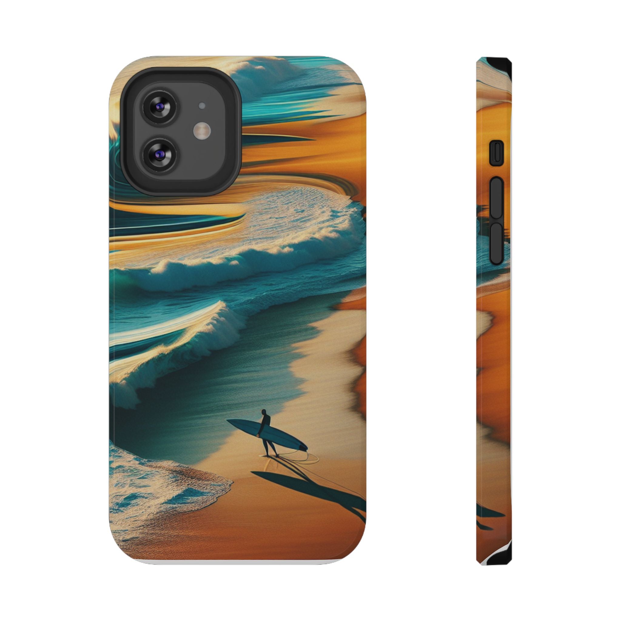 Impact Resistant Phone Case, Surf Wave Beach Lovers, Ocean Waves Design
