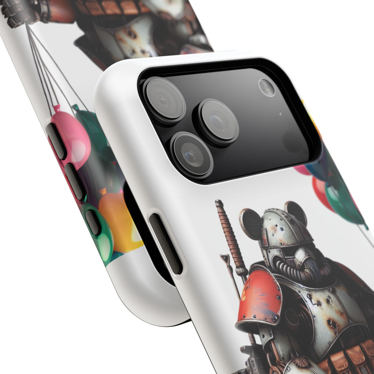 Armored Bear with Balloons Impact-Resistant Galaxy Cute Phone Cases