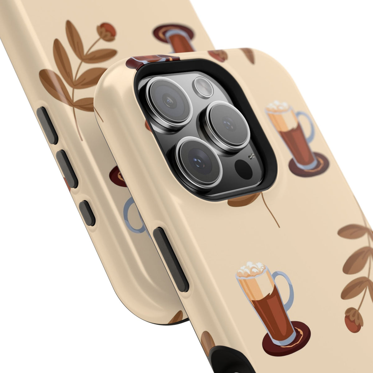 Latte & Leaves Impact-Resistant Phone Case for Samsung Galaxy Phones
