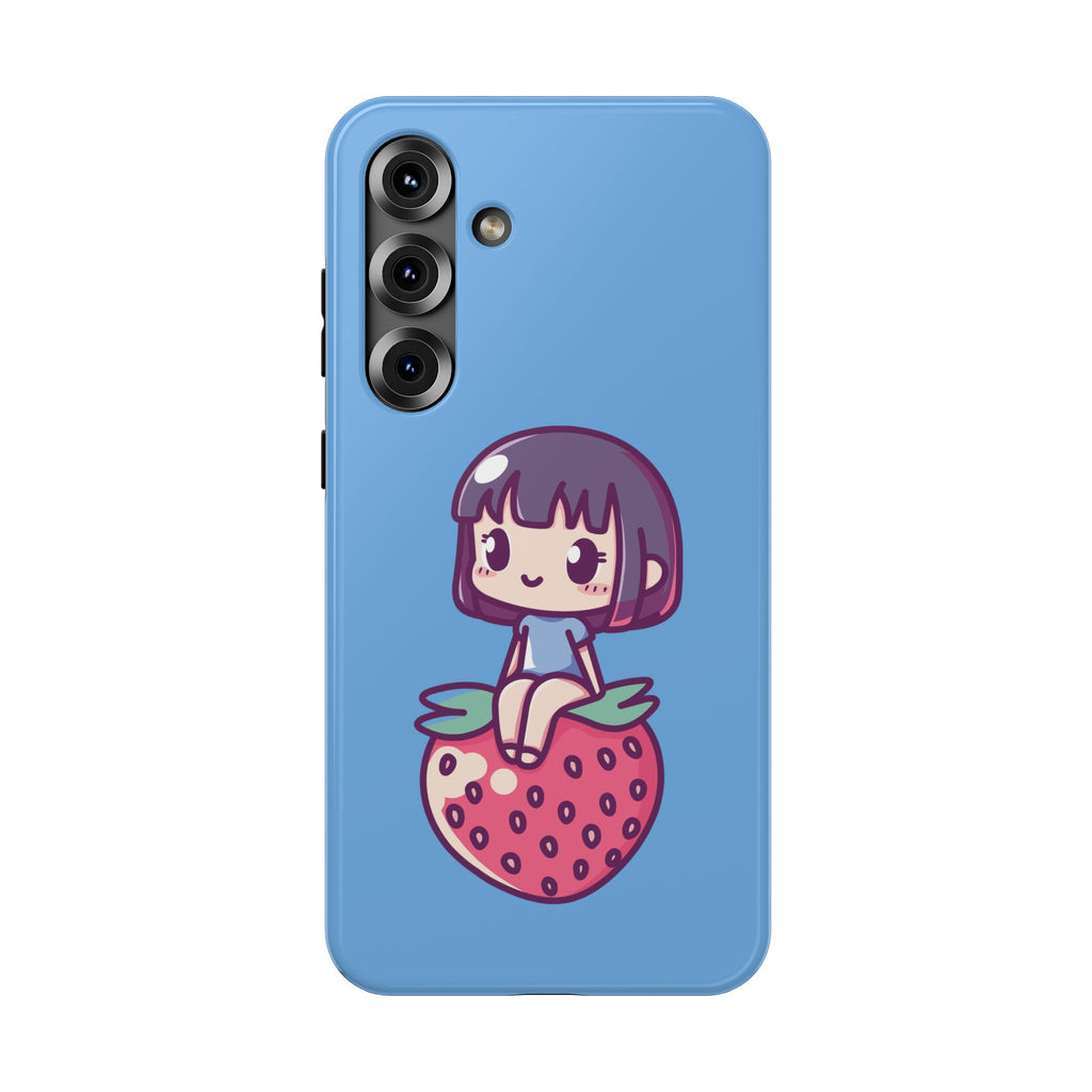 Cute Strawberry Girl Impact-Resistant Phone Case