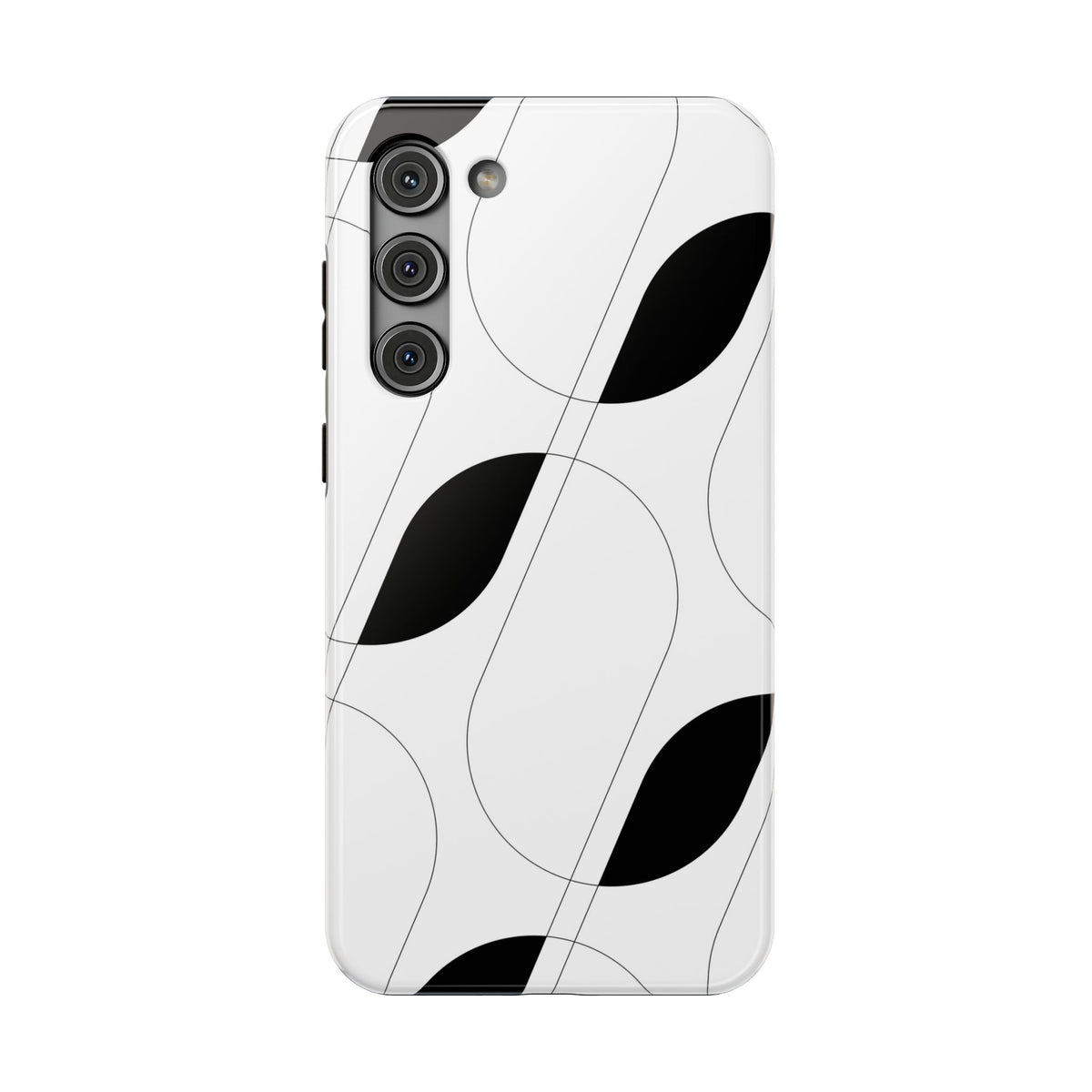Minimalist Black Leaf Phone Case — Impact-Resistant Protective Case for iPhone