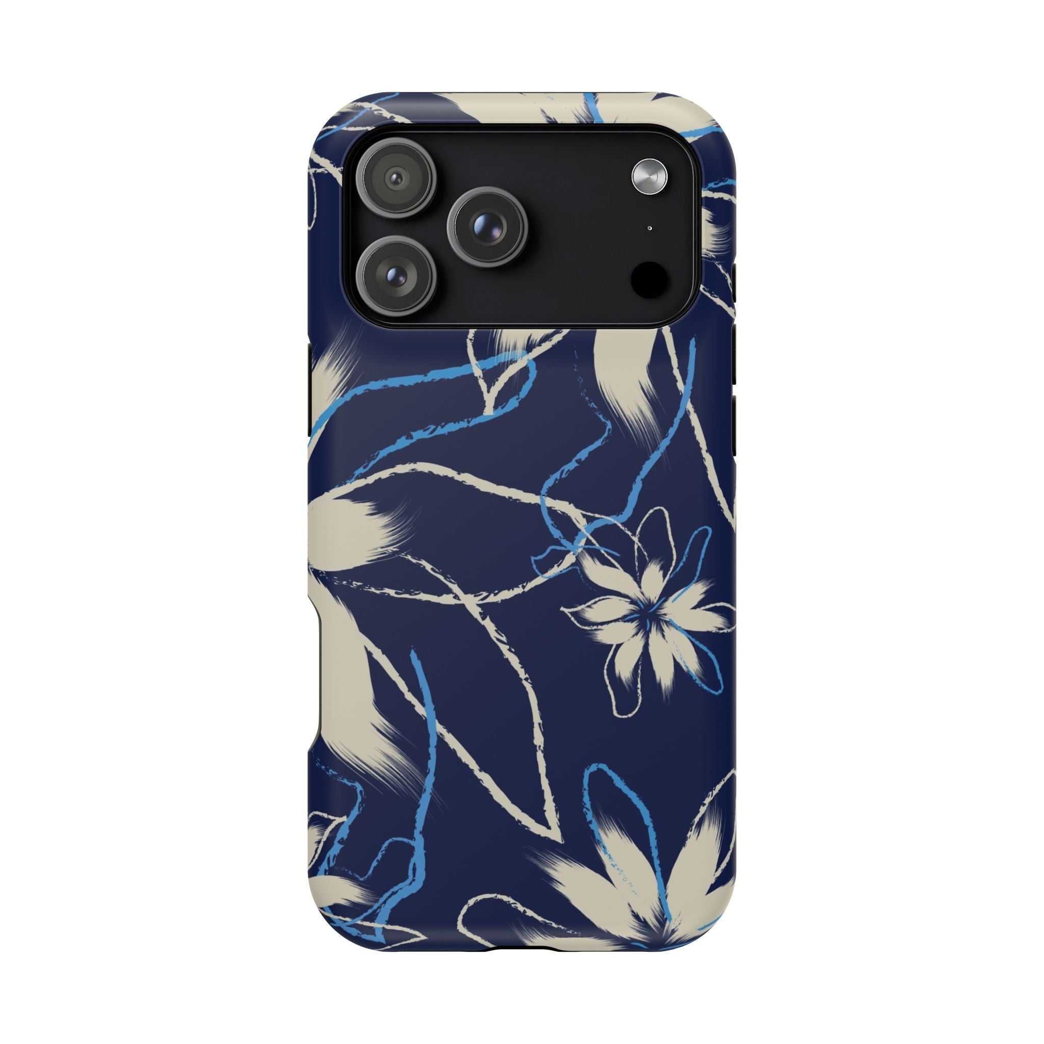 Floral Impact-Resistant Phone Case, Durable