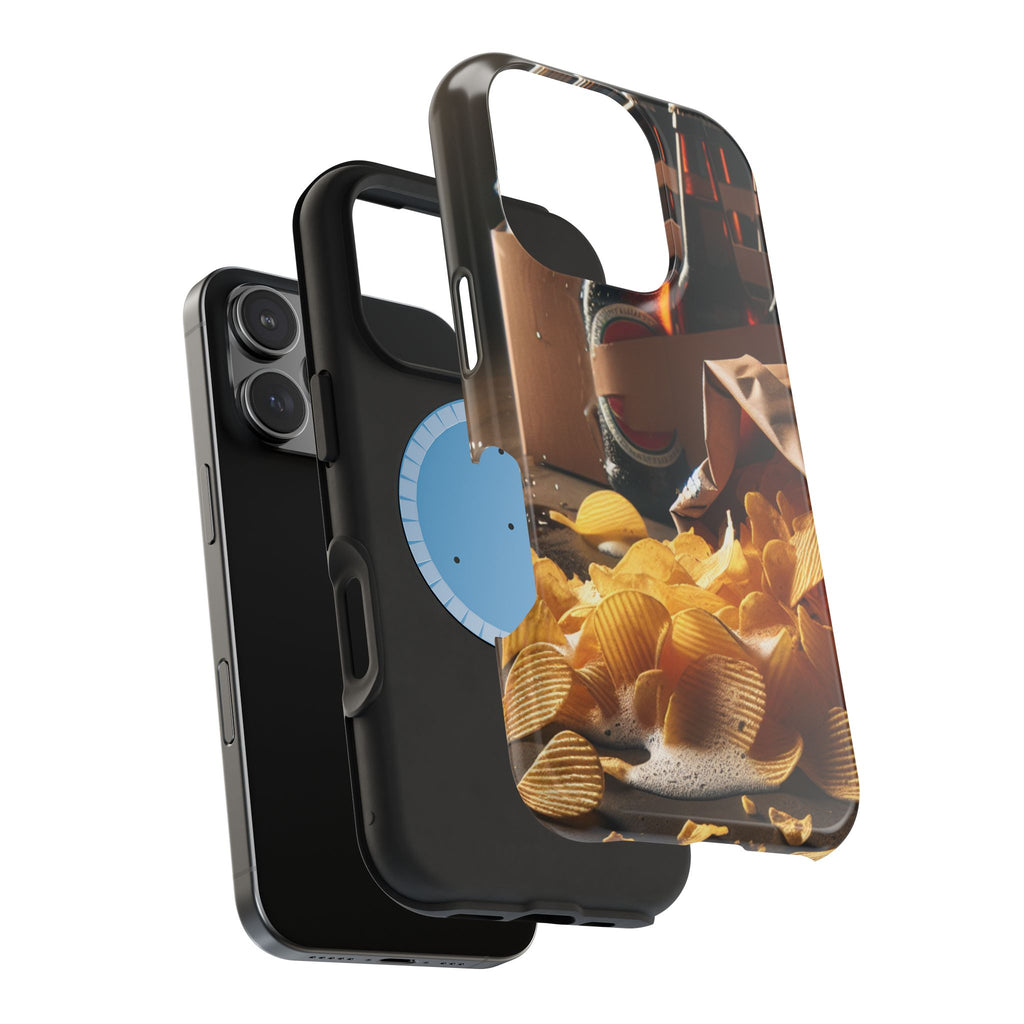 Impact Resistant Phone Case - Beer and Chips Design