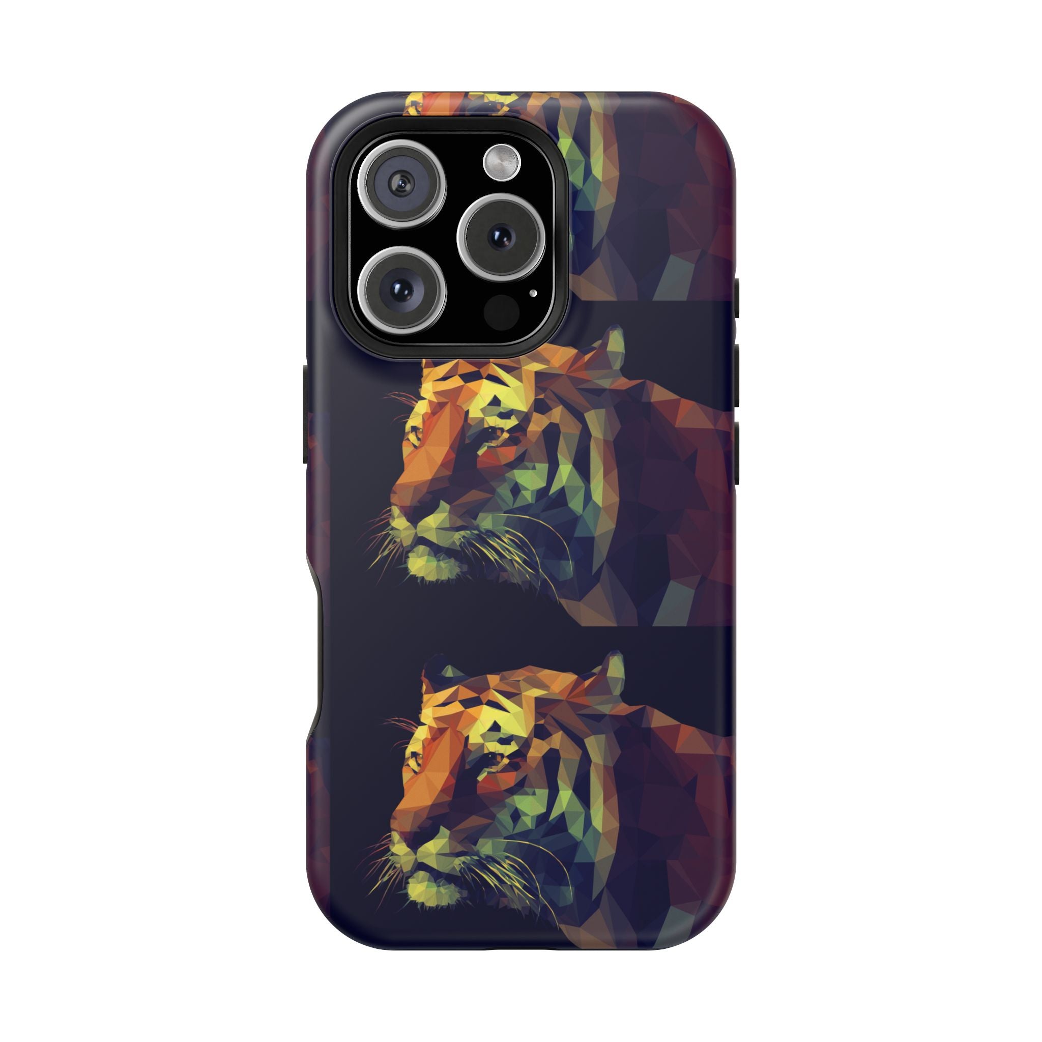 Colorful Tiger Phone Case, Impact-Resistant